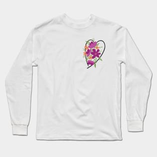 Heart Bouquet of Flowers Long Sleeve T-Shirt